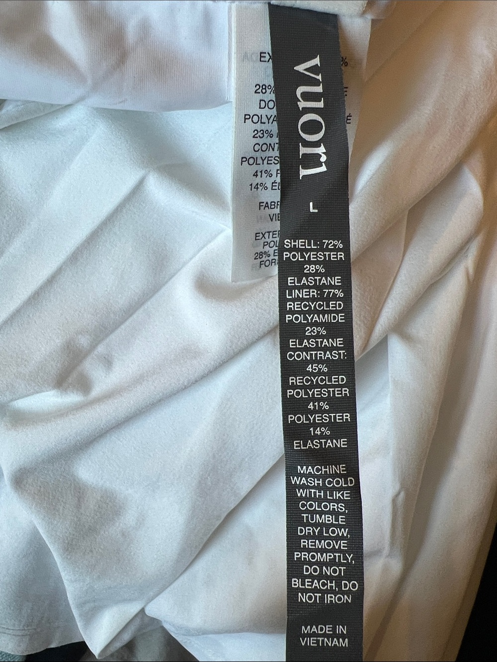 Vuori Performance Tennis Dress White Open Back Built-In Shorts Size Large DL1 - Picture 8 of 15
